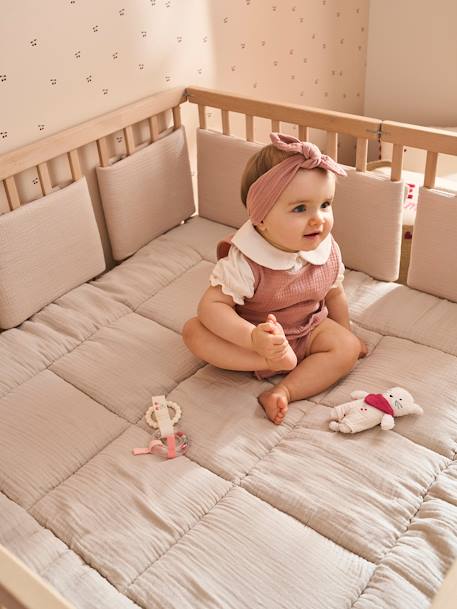 Tapis de sol / Fond de parc uni gaze et percale de coton indigo+ocre+olive+taupe+terracotta 22 - vertbaudet enfant 