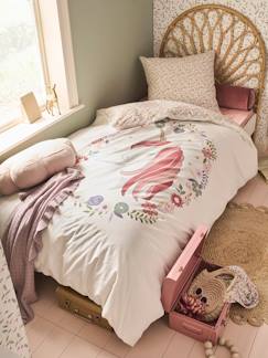 Parure housse de couette enfant et taie d'oreiller PETITE LICORNE, avec coton recyclé  - vertbaudet enfant
