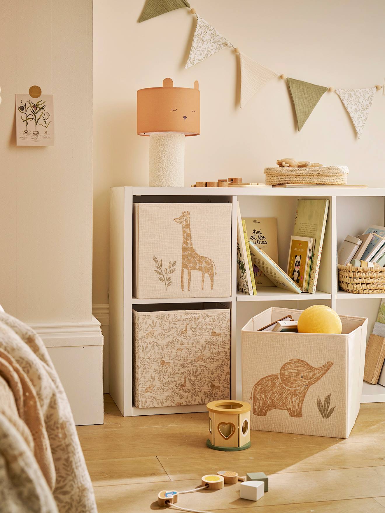 Lot de 3 bacs de rangement BABYLON beige