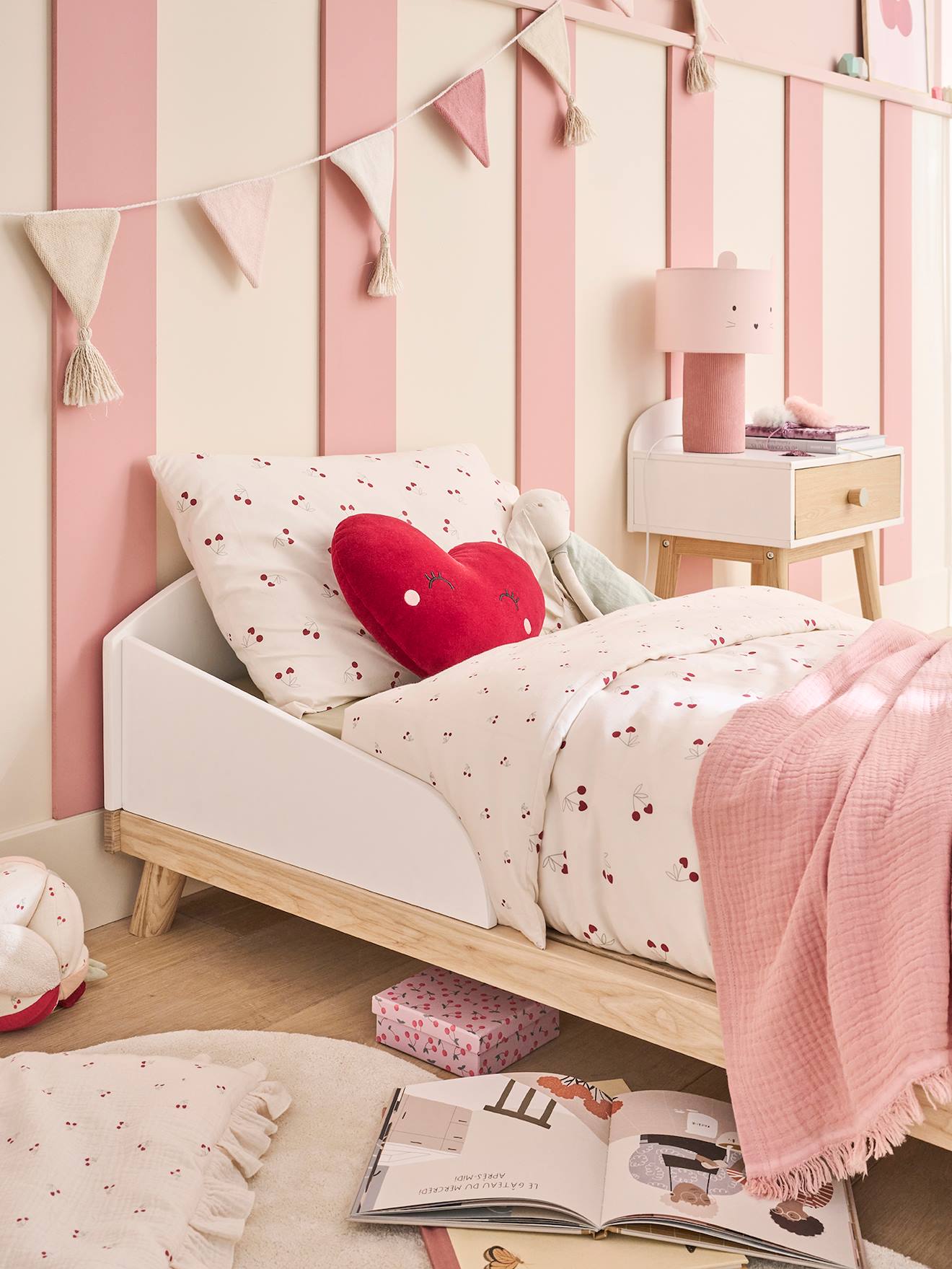 Lit bébé évolutif 70x140 cm CONFETTI blanc (Vertbaudet) - Image 2