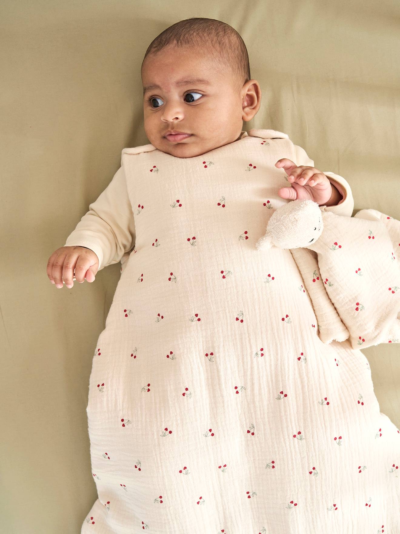 Gigoteuse CHERRY personnalisable beige imprimé (Vertbaudet) - Image 1