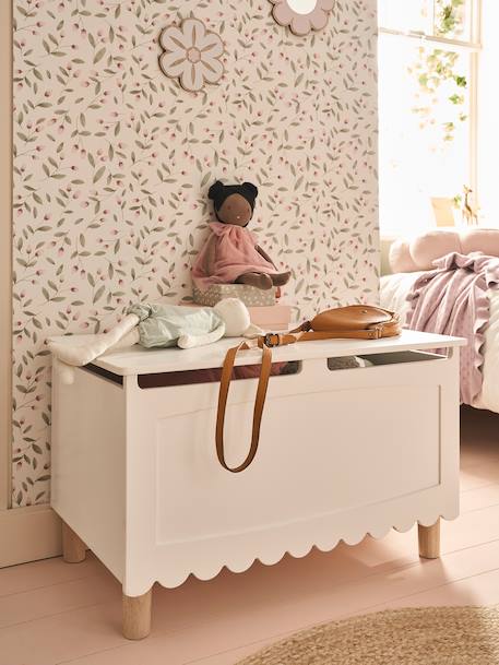 Vertbaudet - Coffre à jouets LIGNE FESTON blanc