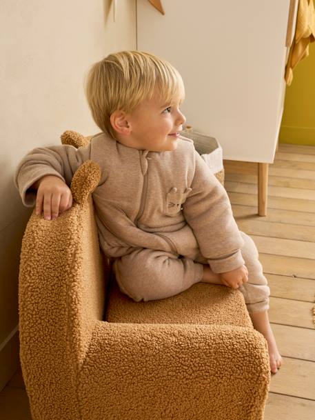 Combinaison PETIT CHAT, manches longues amovibles beige chiné 6 - vertbaudet enfant 