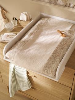 Puériculture-Matelas, accessoires de lange-Housse matelas à langer bi-matière gaze de coton/éponge