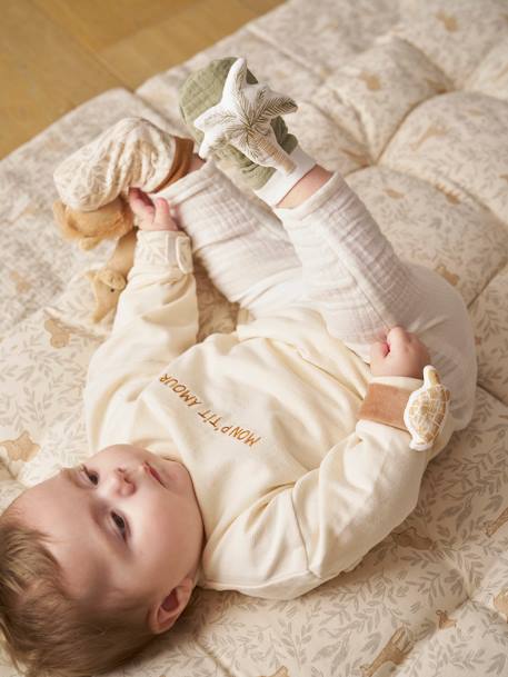 Vertbaudet - Hochets mains et pieds BABYLON beige