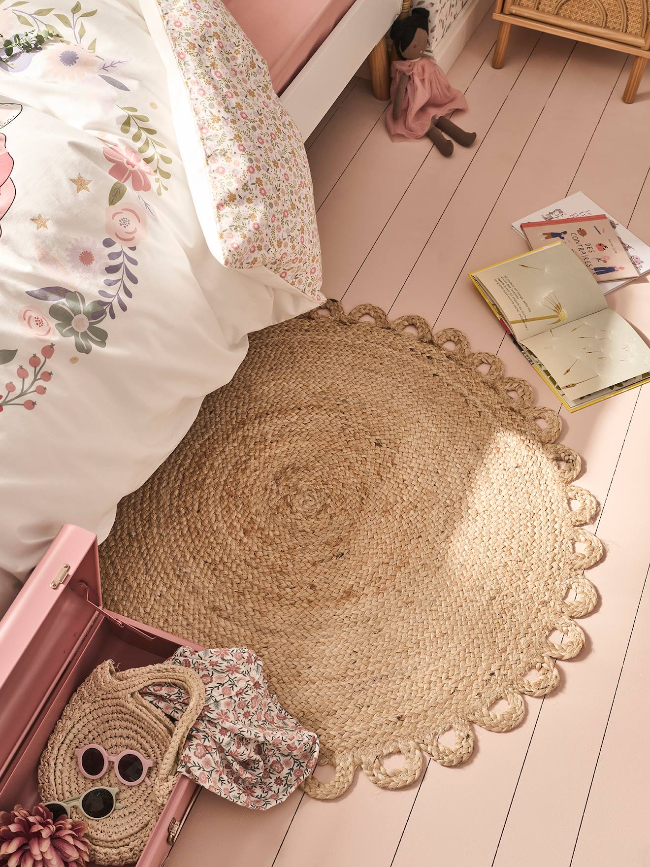 Tapis rond en jute FESTON beige