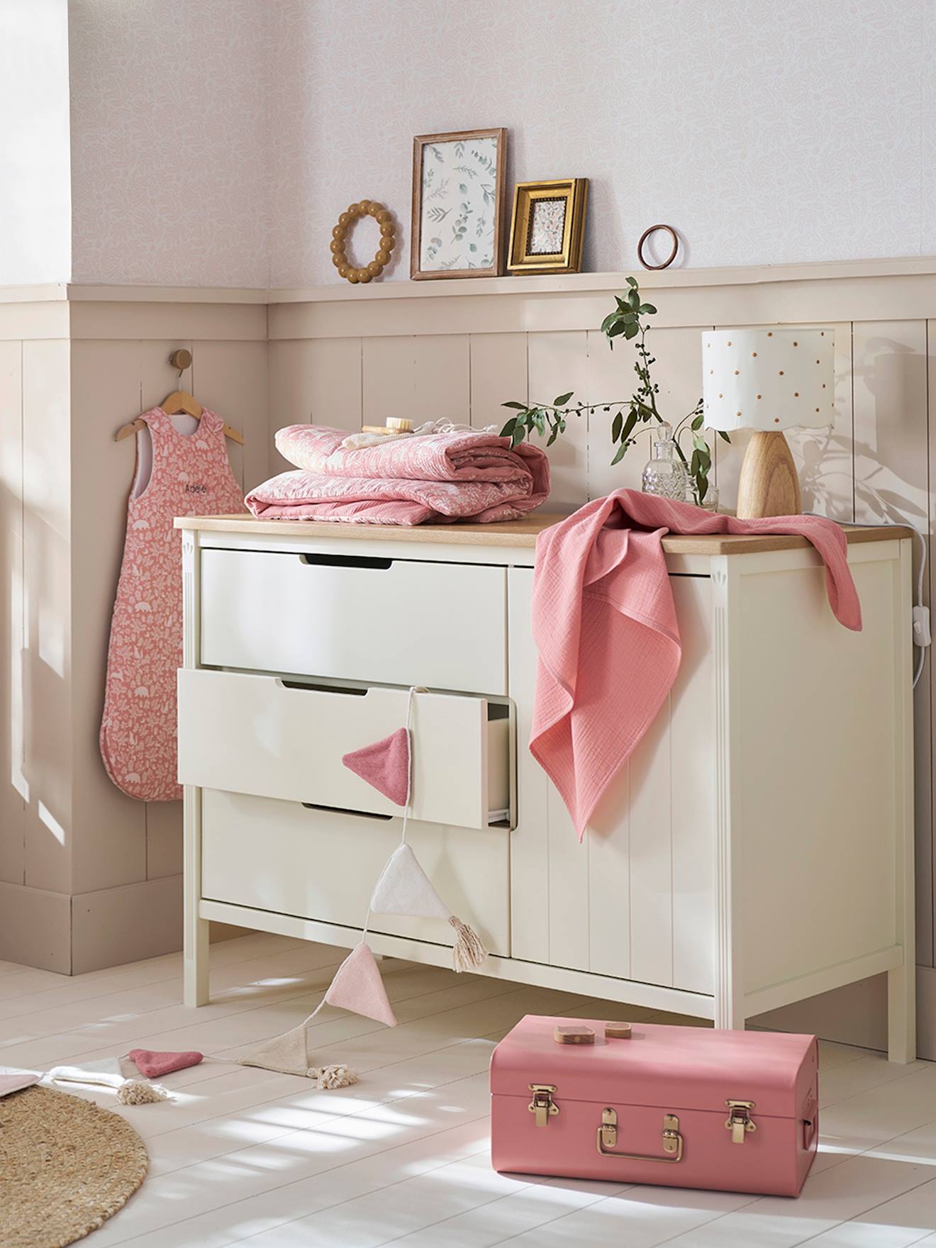 Commode 52 cm de profondeur LIGNE CHAMPÊTRE argile