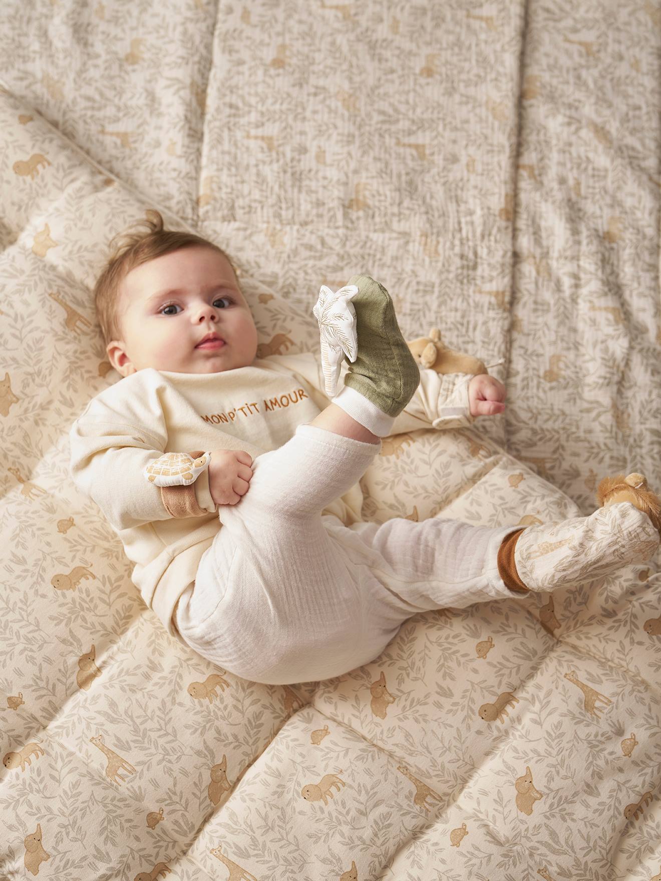 Hochets mains et pieds BABYLON beige (Vertbaudet) - Image 1