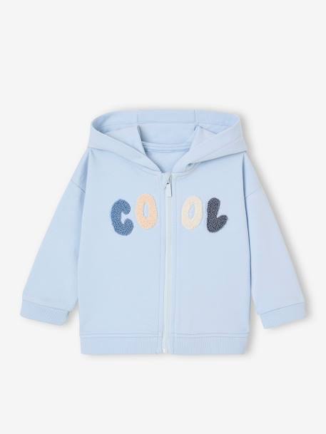 Bébé-Pull, gilet, sweat-Sweat bébé zippé à capuche