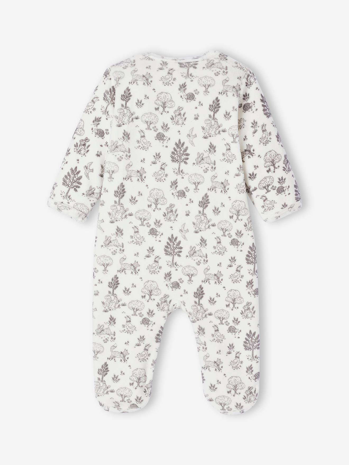 Coffret naissance pyjama bébé et doudou en velours écru (Vertbaudet) - Image 2