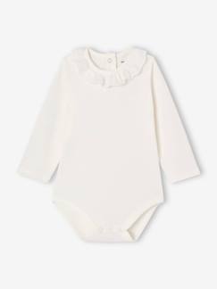 -Body avec col en broderie anglaise manches longues bébé