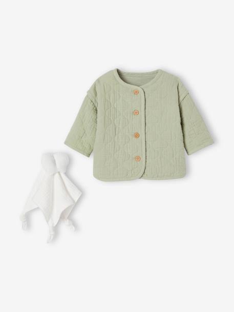 Bébé-Coffret bébé veste matelassée et doudou