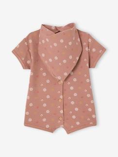 -Combinaison bébé et bavoir nid d'abeille coffret cadeau