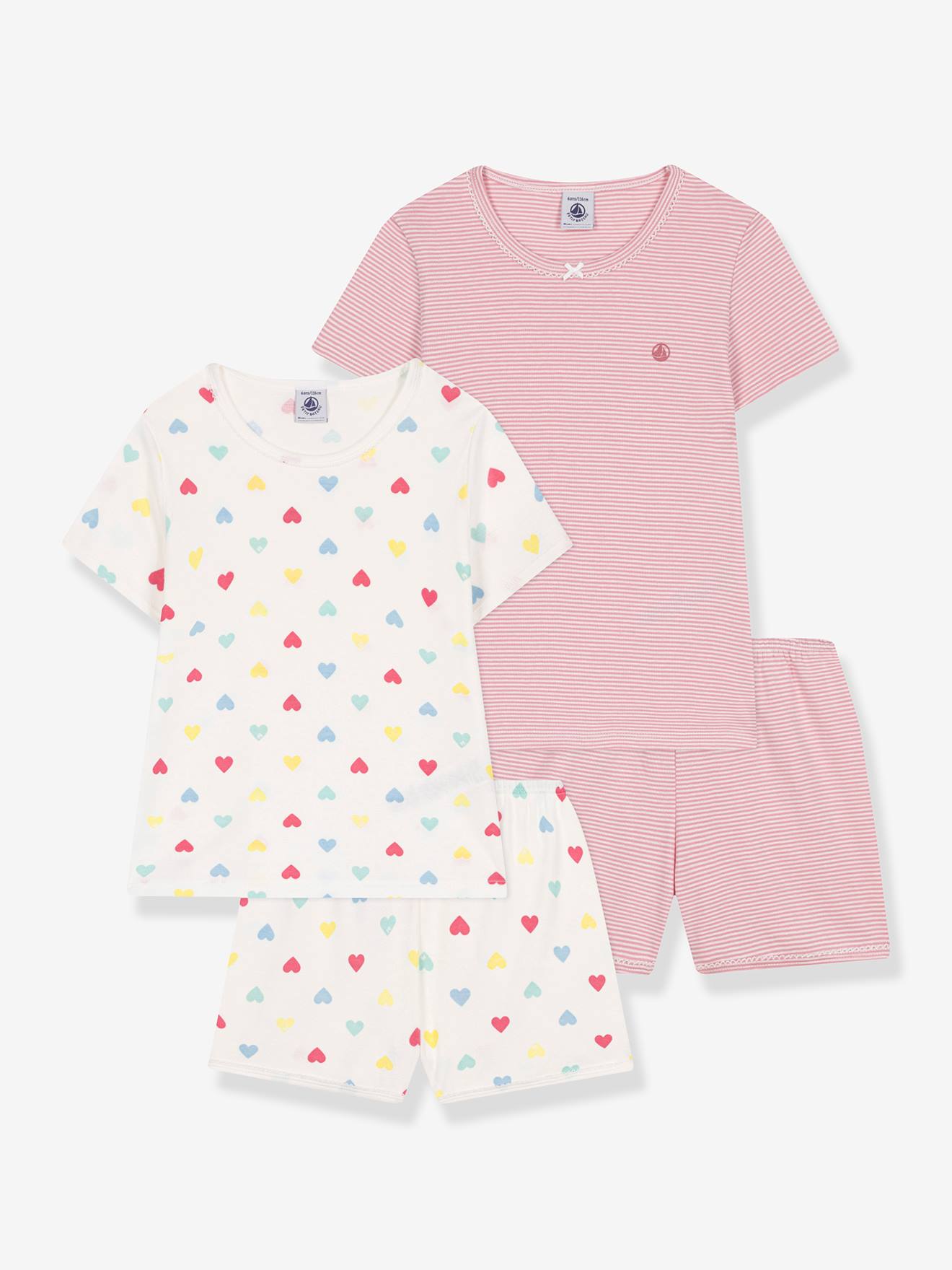 lot de 2 pyjamas courts enfant blanc lot de 2 pyjamas courts enfant blanc