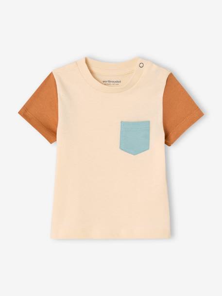 Bébé-T-shirt colorblock bébé manches courtes