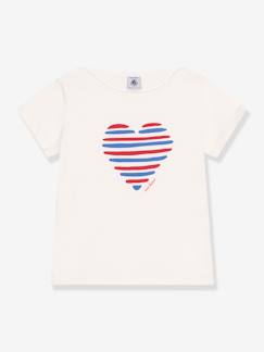 -Tee-shirt enfant manches courtes coeur PETIT BATEAU