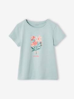 -T-shirt Basics motif placé fille manches courtes