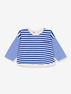 -Tee-shirt bébé en coton manches longues rayé PETIT BATEAU