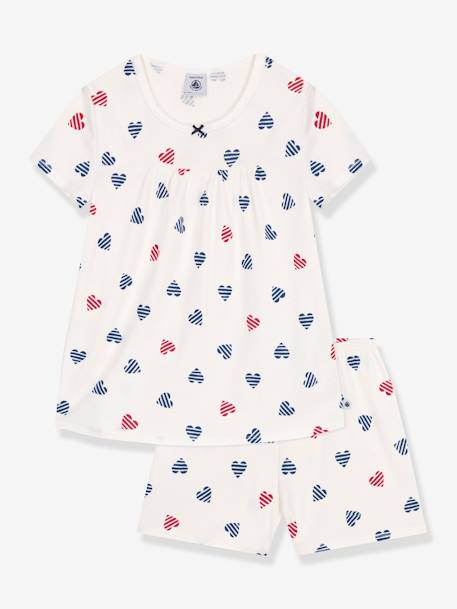 Fille-Pyjama short enfant imprimé coeurs PETIT BATEAU