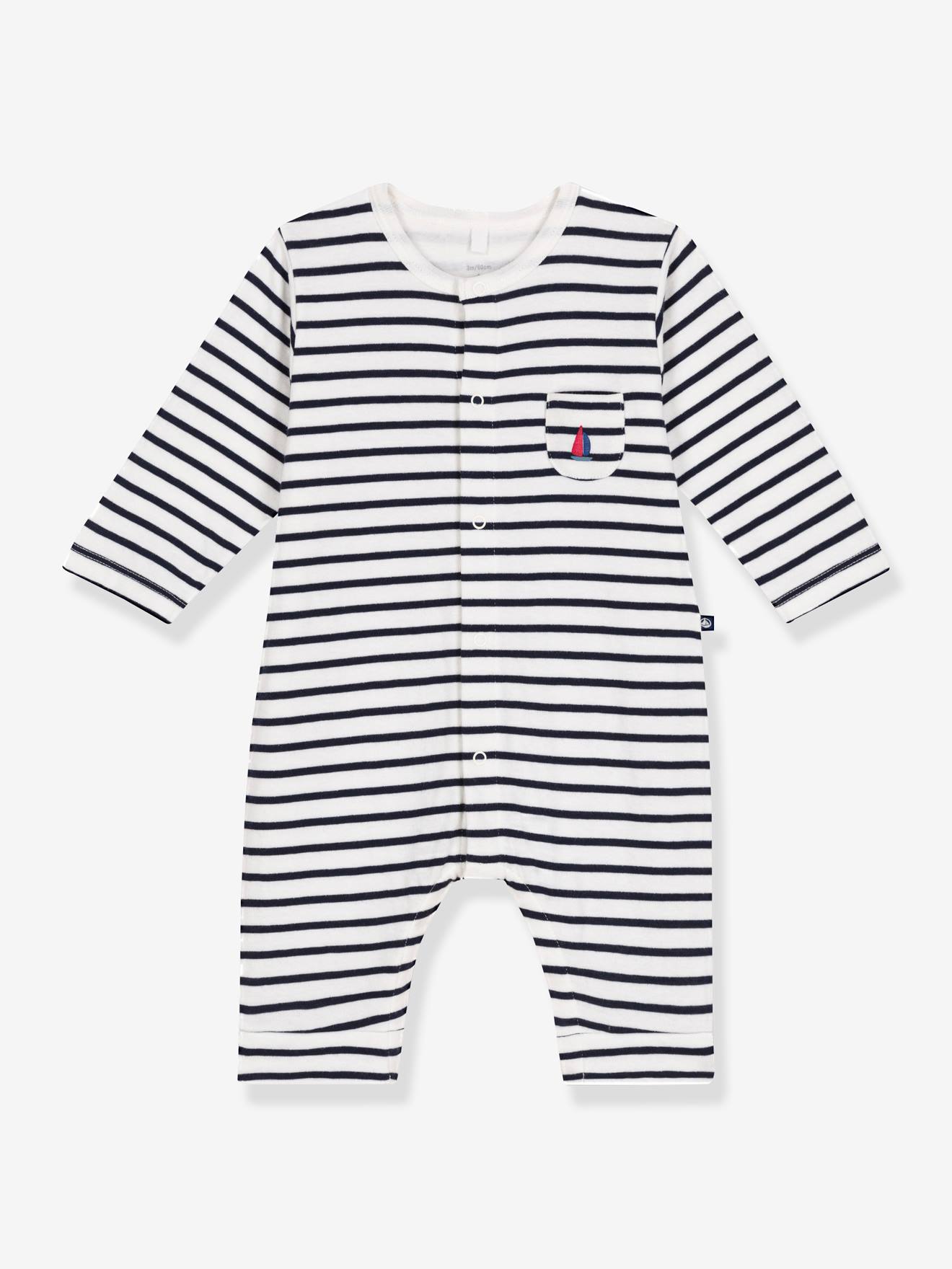 Combinaison longue en tubique Petit Bateau marine