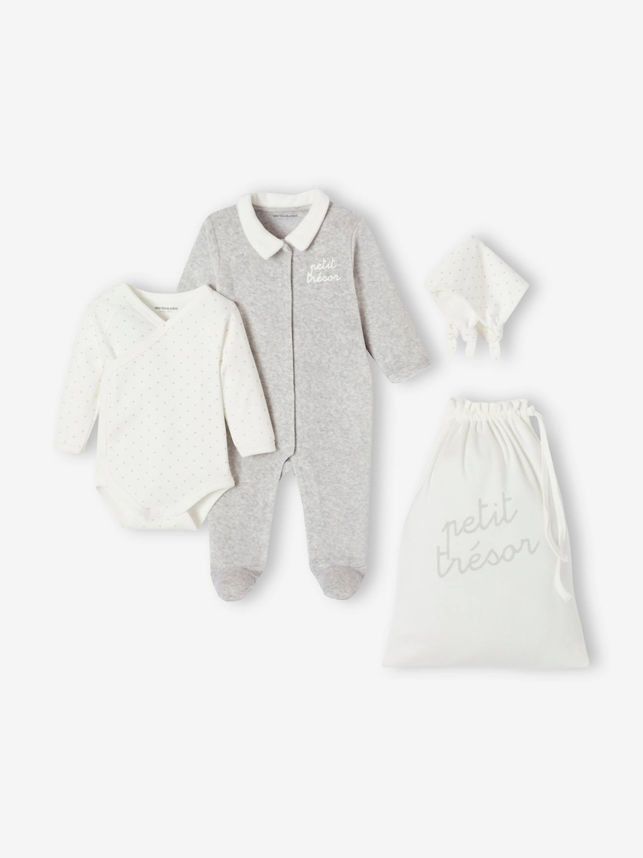Kit naissance 6 Pièces gris chiné