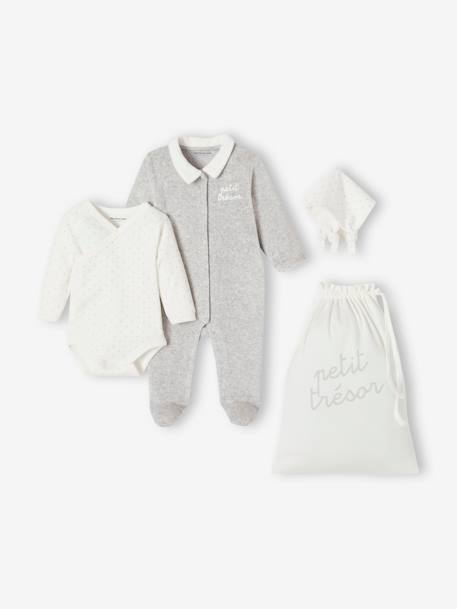 Vertbaudet - Kit naissance 6 Pièces gris chiné