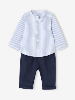 Ensemble bébé chemise rayée + pantalon   - vertbaudet enfant