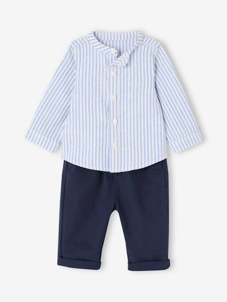 Bébé-Ensemble bébé chemise rayée + pantalon 