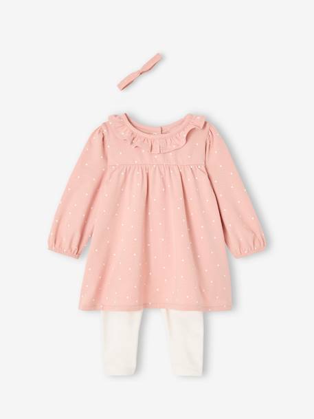 Bébé-Ensemble-Ensemble bébé robe + legging + bandeau