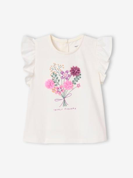 Bébé-T-shirt bébé fleurs en relief