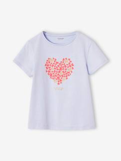 -T-shirt Basics motif placé fille manches courtes