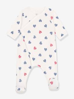 -Pyjama bébé en coton coeur rayé PETIT BATEAU