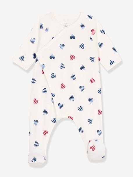 Bébé-Pyjama bébé en coton coeur rayé PETIT BATEAU