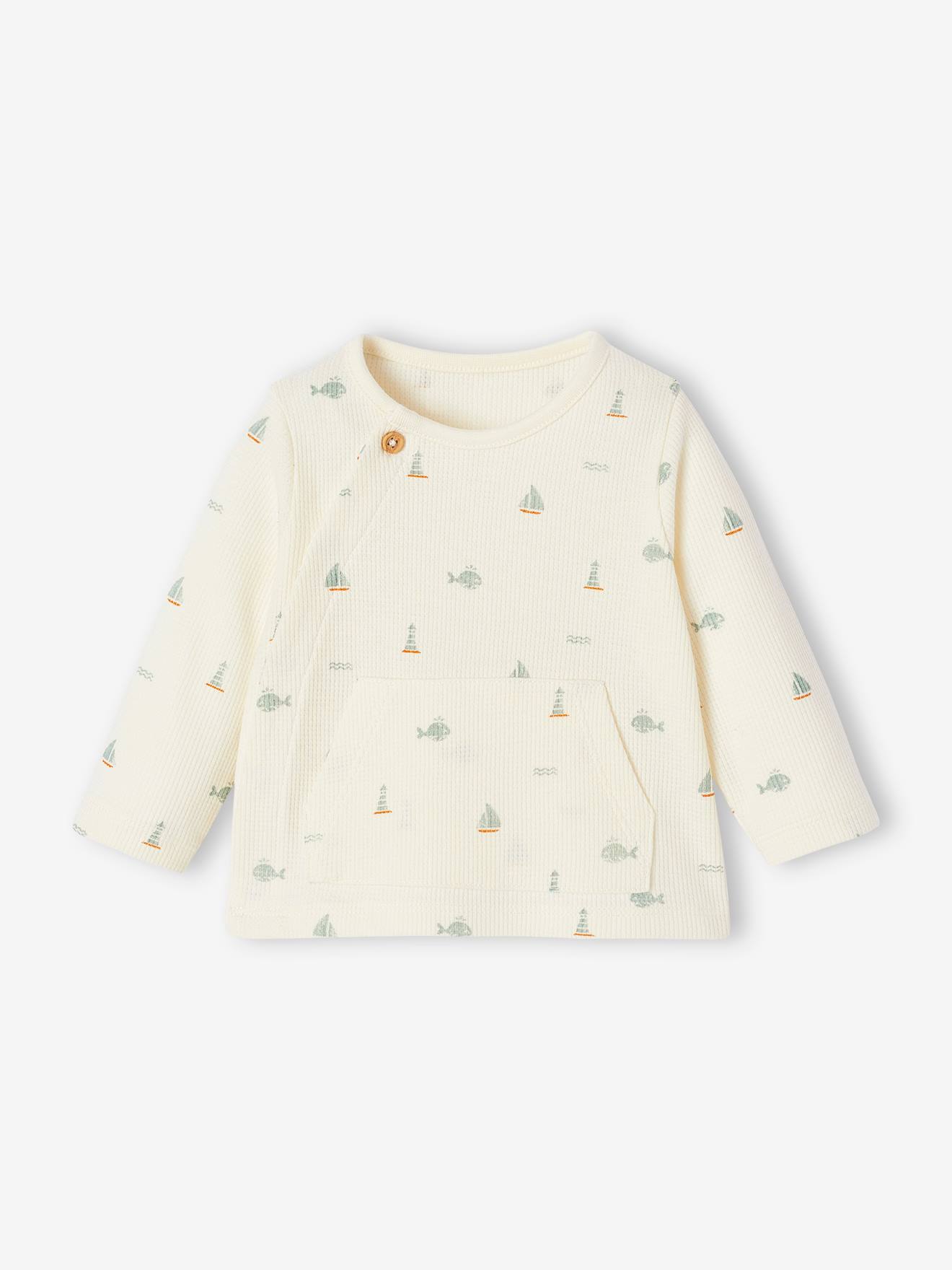 Sweat naissance à poche écru