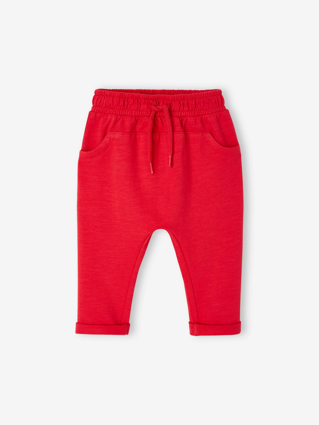 Pantalon bébé garçon molleton rouge