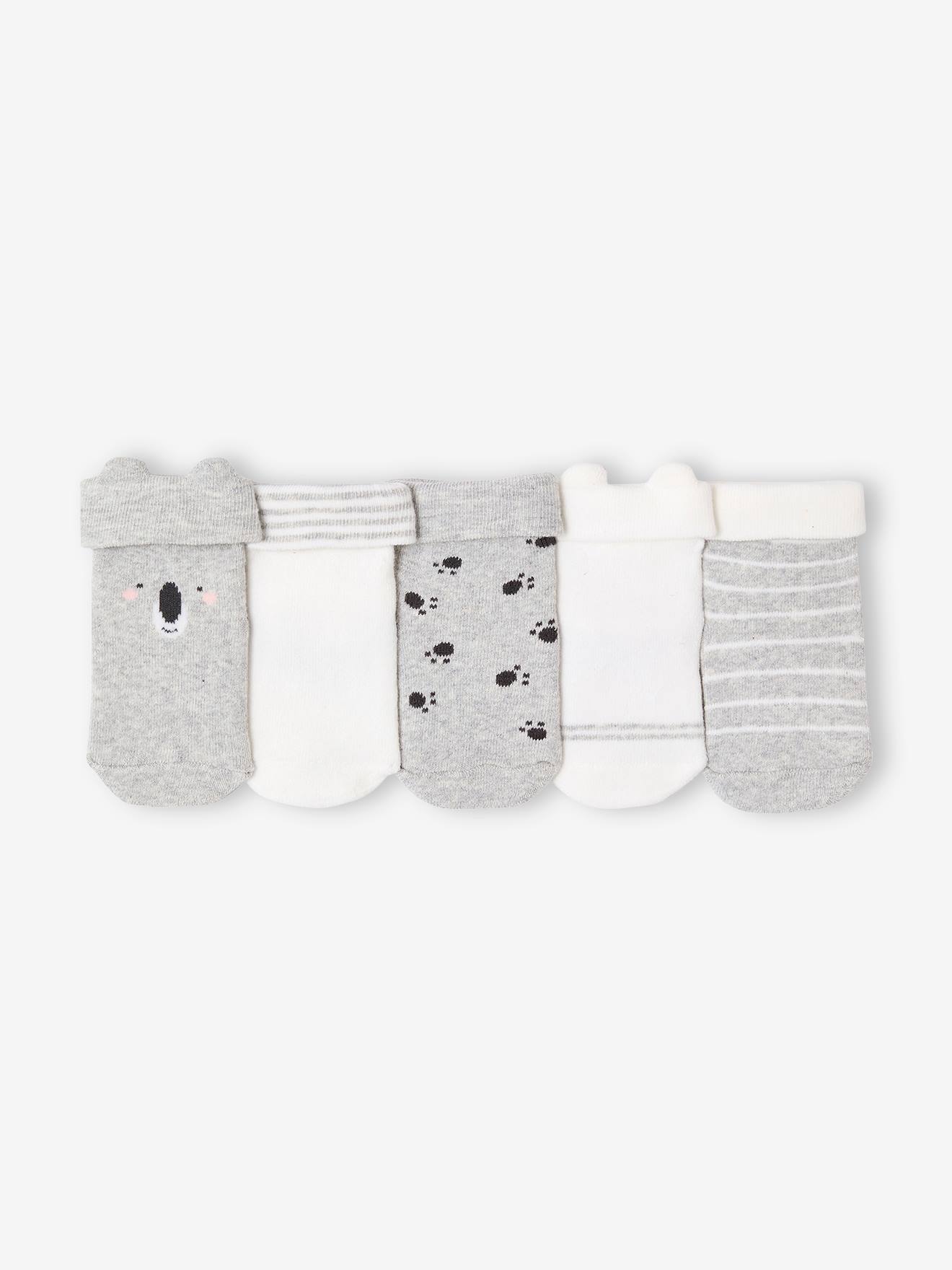 Lot de 5 paires de chaussettes koala bébé assorties