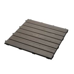 Jouet-Smoby - Set de 6 dalles - Plancher de Maison - Anti-UV - 45x45cm - Effet texturé bois - Plastique 100% recyclé - Fabriqué en France