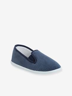 Chaussures-Chaussures garçon 23-38-Chaussons velours élastiqués enfant - Fabriqués en France