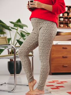 Vêtements de grossesse-Legging, collant-Legging de grossesse imprimé léopard en coton biologique*