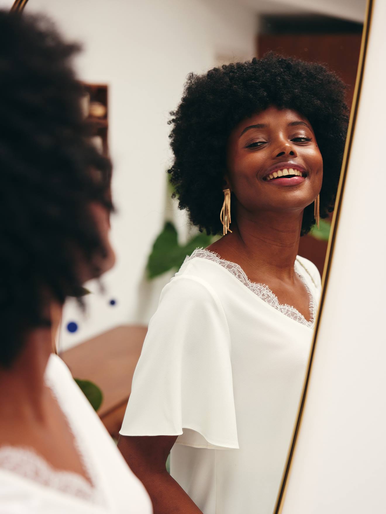 Blouse devant/dos de grossesse écru