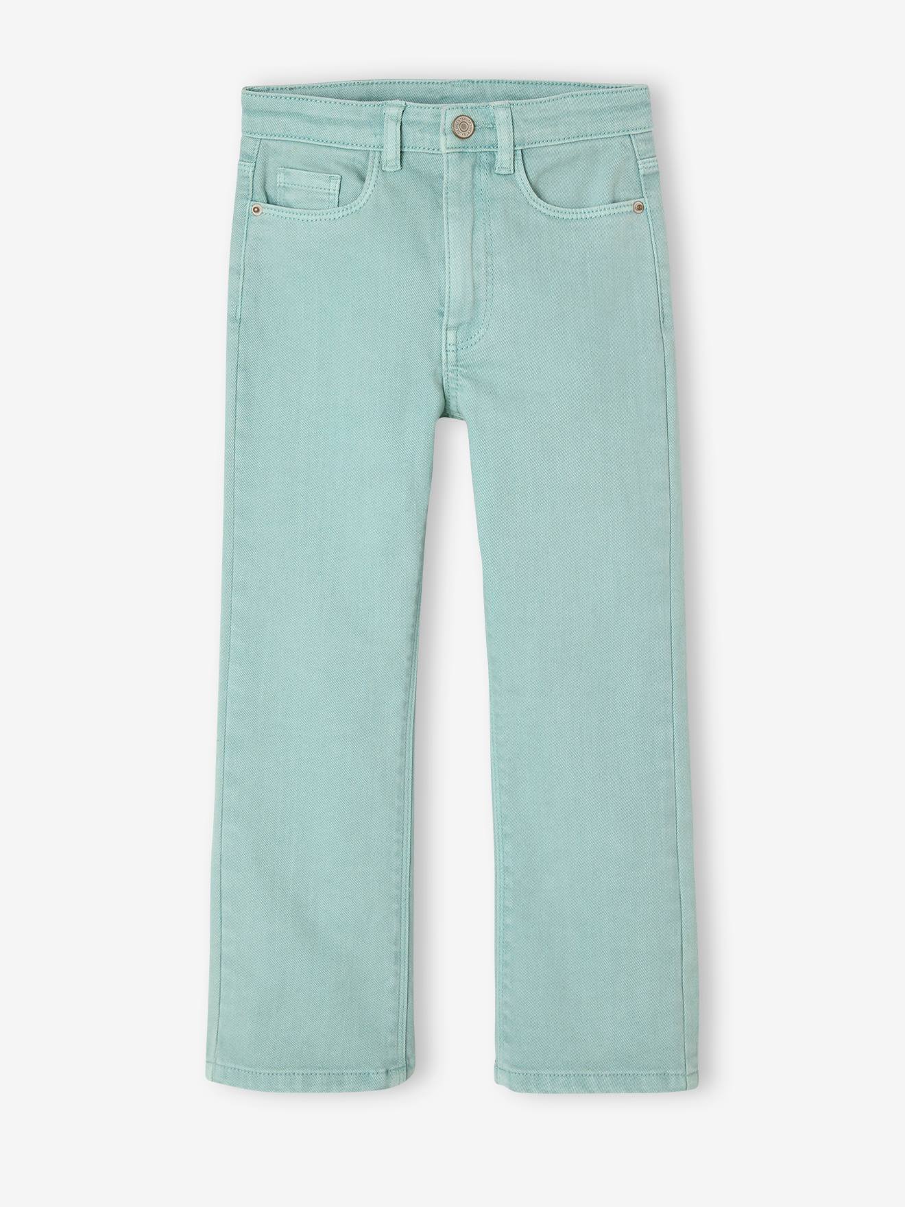 Pantalon évasé fille turquoise