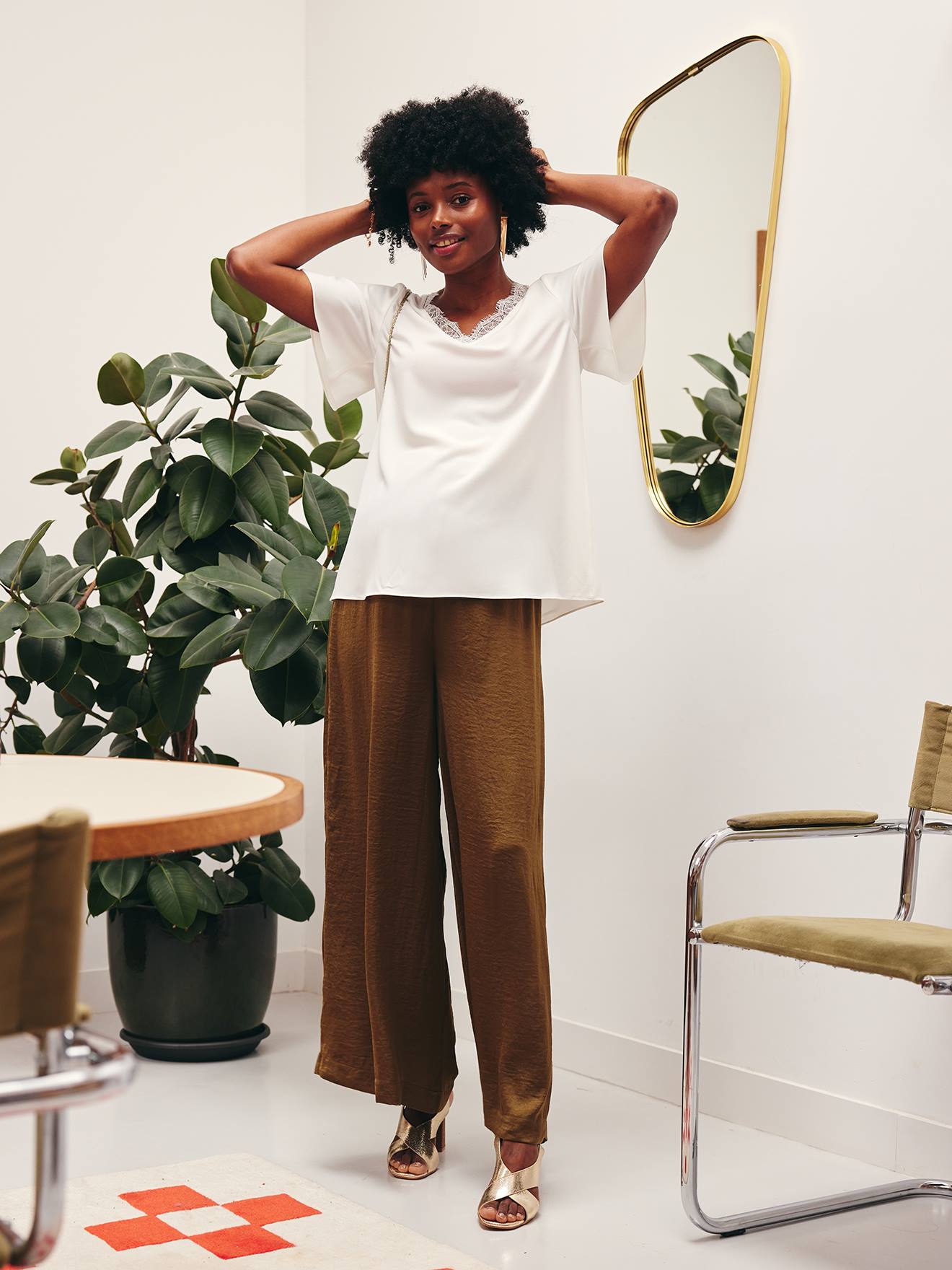 Blouse devant/dos de grossesse écru