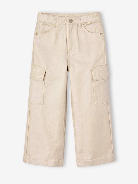 Fille-Pantalon cargo large irisé fille