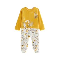 -Pyjama bébé - Petit Loup - Ocre - Velours douillet - Chic - Antidérapant