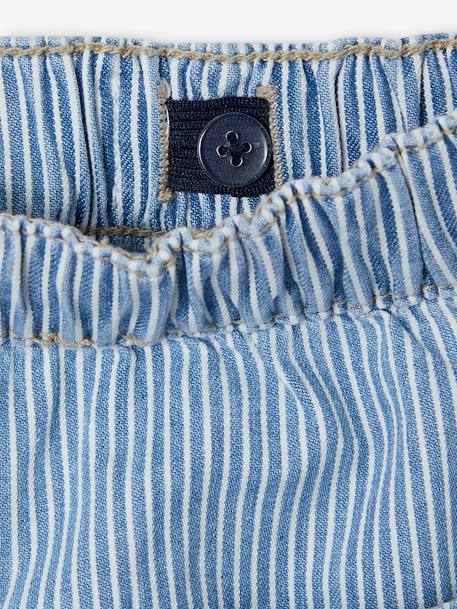 Bermuda garçon jean facile à enfiler bleu imprimé+denim gris+double stone+rayé bleu+stone 23 - vertbaudet enfant 
