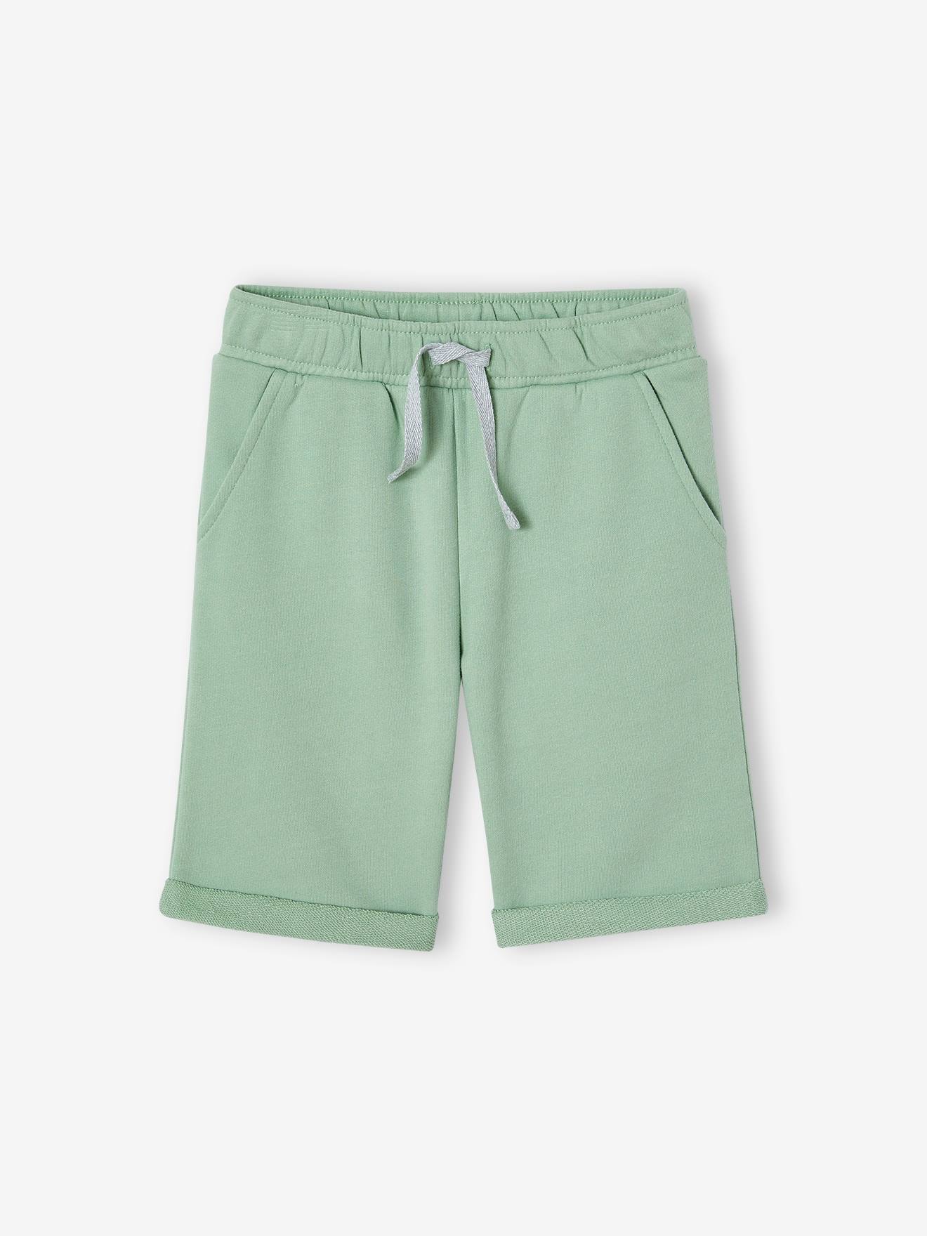 Bermuda Basics garçon en molleton vert sauge