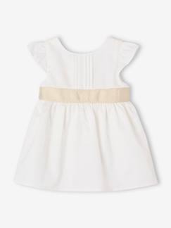 -Robe cérémonie bébé ceinture nouée au dos