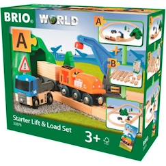 Jouet-Brio World Circuit Transport de Fret - Coffret complet 19 pièces - Circuit de train en bois - Ravensburger - Mixte dès 3 ans -