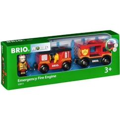 Jouet-Camion de Pompiers Son et Lumière BRIO - Ravensburger - Lance à incendie - Mixte - Dès 3 ans - 33811