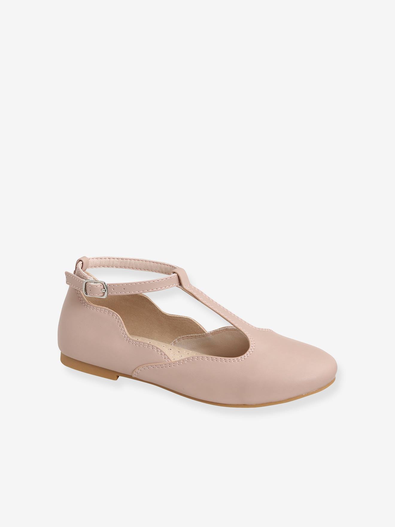 Ballerines salomés fille rose clair uni